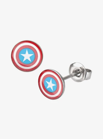 Marvel Captain America Picture Stick with Epoxy 18g Earrings