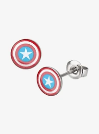 Marvel Captain America Picture Stick with Epoxy 18g Earrings