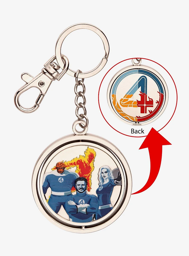 Marvel The Fantastic Four: First Steps Movie Spinning Keychain