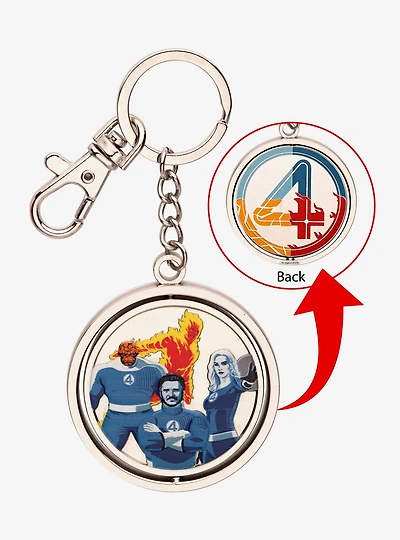Marvel The Fantastic Four: First Steps Movie Spinning Keychain