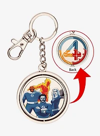 Marvel The Fantastic Four: First Steps Movie Spinning Keychain