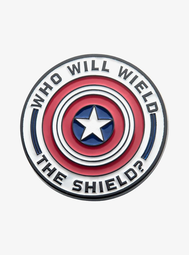Marvel The Falcon and the Winter Soldier "Who Will Wield The Shield?" Lapel Pin