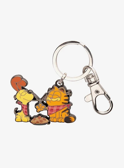 Garfield Odie Pasta Enamel Keychain