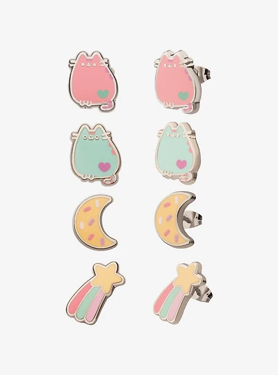 Pusheen Space Stud 4pairs Earring Pack
