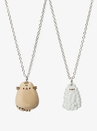 Pusheen and Stormy 3D Flat Back Necklace Set