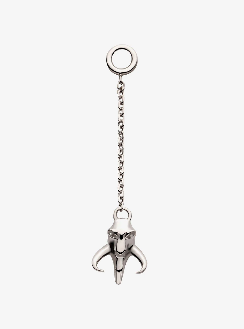 Star Wars The Mandalorian Mythosaur 14Kt White Gold Dangle Charm