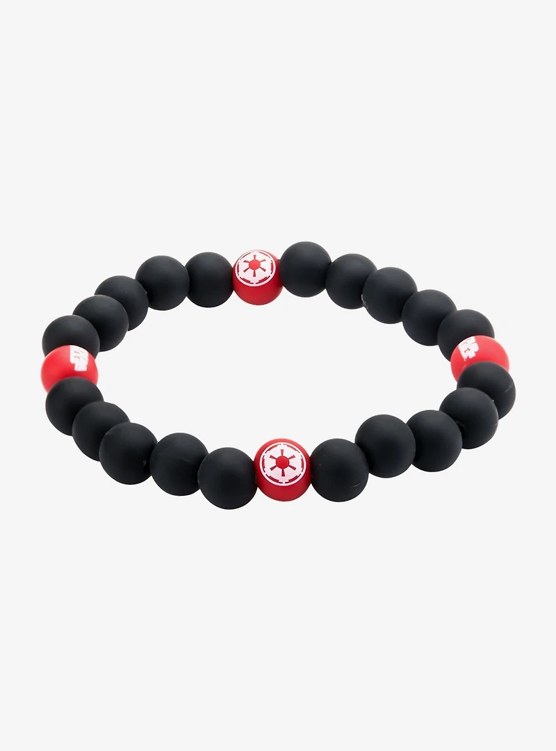 Star Wars Imperial Symbol Silicone Bead Bracelet