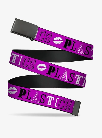 Mean Girls Plastics Collage Pink Clamp Buckle Belt