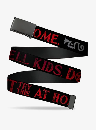 Supernatural Don't Try This At Home Collage Clamp Buckle Belt