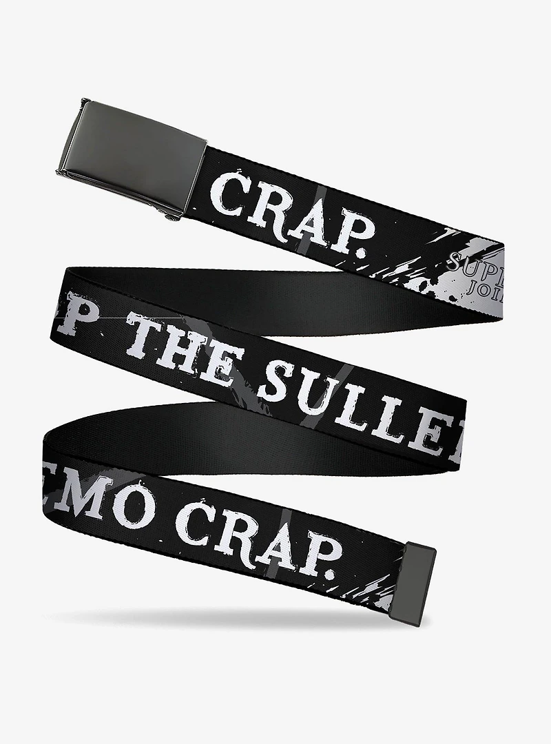 Supernatural Title Logo Stop With The Sullen Emo Crap Clamp Buckle Belt