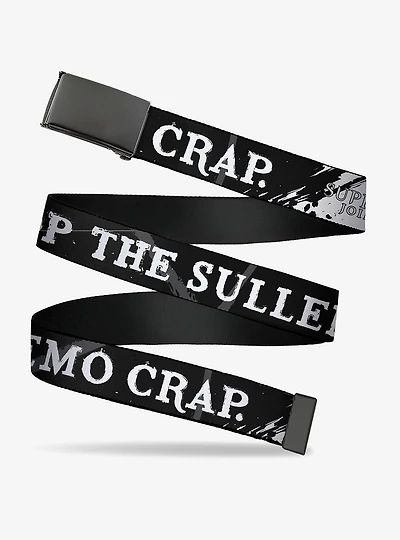 Supernatural Title Logo Stop With The Sullen Emo Crap Clamp Buckle Belt