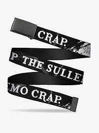 Supernatural Title Logo Stop With The Sullen Emo Crap Clamp Buckle Belt