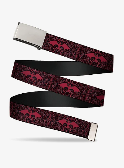 House of the Dragon Rising Icon Black Red Clamp Buckle Belt