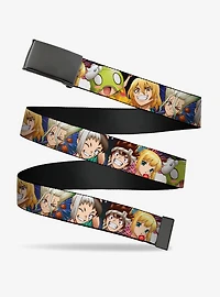 Dr. Stone Character Group Faces Close Up Clamp Buckle Belt