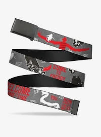A Nightmare On Elm Street Freddy Icons Quotes Clamp Buckle Belt