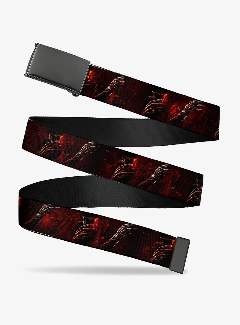 A Nightmare On Elm Street Freddy Scrawls Hand Scratching Clamp Buckle Belt