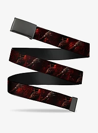 A Nightmare On Elm Street Freddy Scrawls Hand Scratching Clamp Buckle Belt