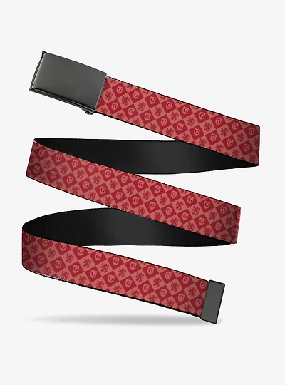 Harry Potter Gryffindor Icons Checker Reds Clamp Buckle Belt