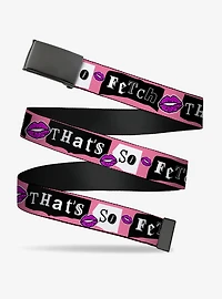 Mean Girls That's So Fetch Collage Pink Clamp Buckle Belt