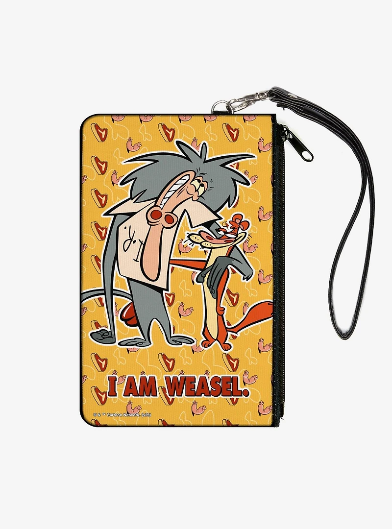 I Am Weasel IR Baboon Pose and Title Logo Zip Clutch Wallet