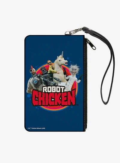 Robot Chicken Title Logo and Group Pose Zip Clutch Wallet