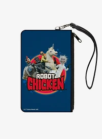 Robot Chicken Title Logo and Group Pose Zip Clutch Wallet
