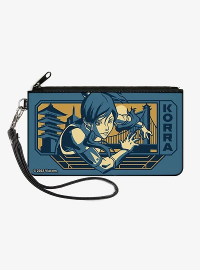 The Legend of Korra Avatar Korra Bridge Pose and Text Zip Clutch Wallet