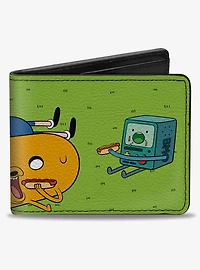 Adventure Time Jake Finn and BMO Hot Dog Picnic Scene Bifold Wallet