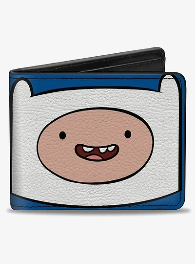 Adventure Time Title Logo and Finn Smiling Face Bifold Wallet