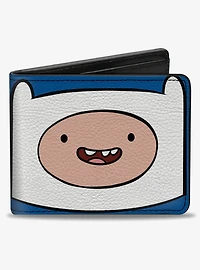 Adventure Time Title Logo and Finn Smiling Face Bifold Wallet