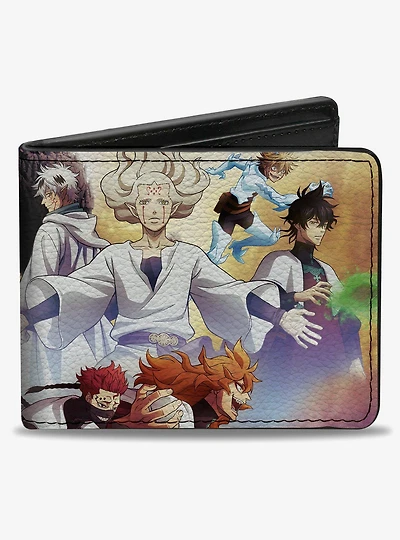Black Clover Character Collage and Title Logo Bifold Wallet