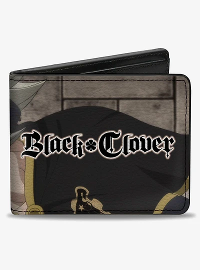 Black Clover Asta Profile Pose and Title Logo Bifold Wallet
