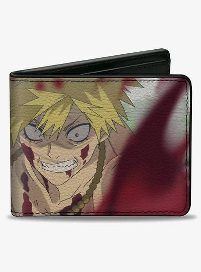 Hell's Paradise Aza Chobei Fighting Pose and Title Logo Bifold Wallet