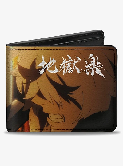 Hell's Paradise Yamada Vs Gabimaru Scene and Title Logo  Bifold Wallet