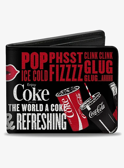 Coca-Cola Its The Real Thing Collage Bifold Wallet