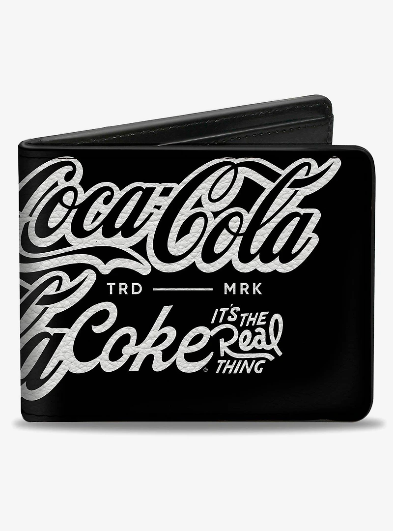 Coca-Cola Coke Typography Its The Real Thing Bifold Wallet
