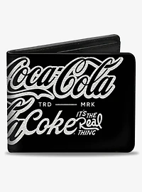 Coca-Cola Coke Typography Its The Real Thing Bifold Wallet
