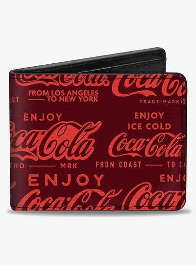 Coca-Cola Enjoy Coca Cola Logos Bifold Wallet