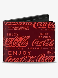 Coca-Cola Enjoy Coca Cola Logos Bifold Wallet