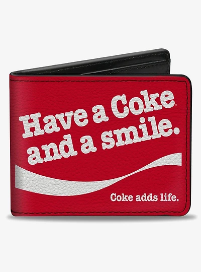 Coca-Cola Have A Coke and A Smile Wave Bifold Wallet