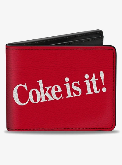 Coca-Cola Coke Is It! Text Bifold Wallet