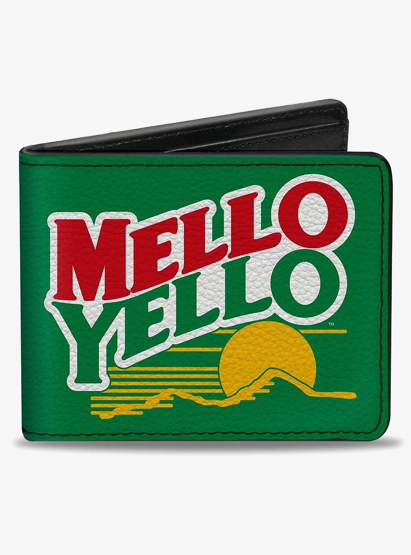 Coca-Cola Mello Yello Mountain Logo Green Bifold Wallet