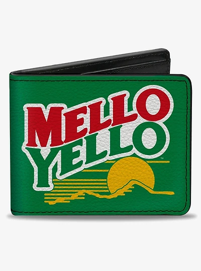 Coca-Cola Mello Yello Mountain Logo Green Bifold Wallet