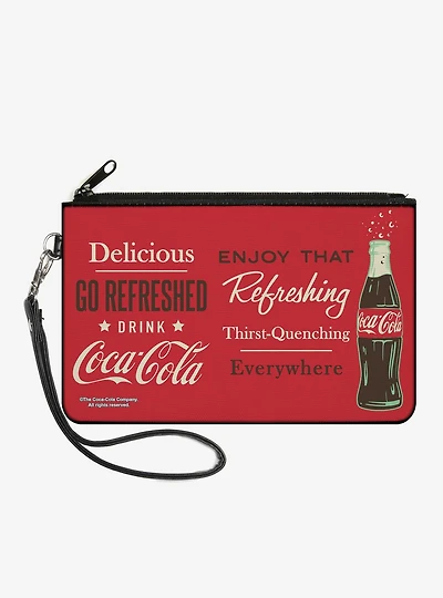 Coca-Cola Enjoy That Everywhere Bottle Zip Clutch Wallet