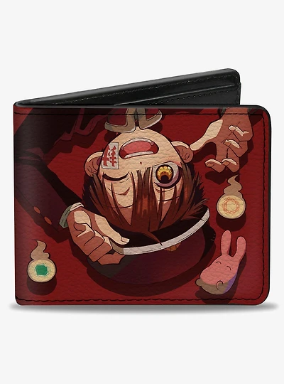 After-School Hanako-Kun Hanako Poses with Mokke and Logo Bifold Wallet