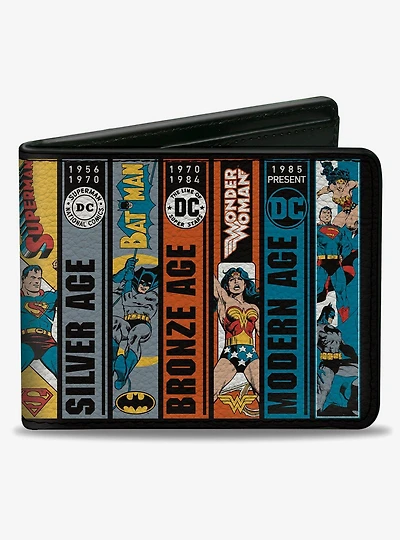 DC Comics Dc Justice League Comics Anniversary Age Scene Blocks Bifold Wallet