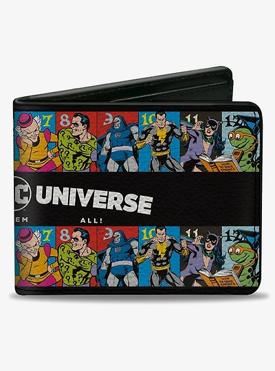 DC Comics Villains Of the Dc Universe Character Blocks Bifold Wallet