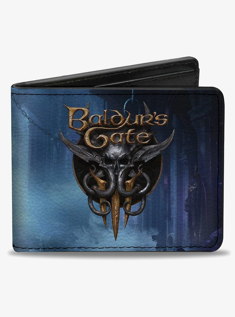 Baldur's Gate III Baldurs Gate III Shadowheart Astral Prism Pose Scene and Logo Bifold Wallet