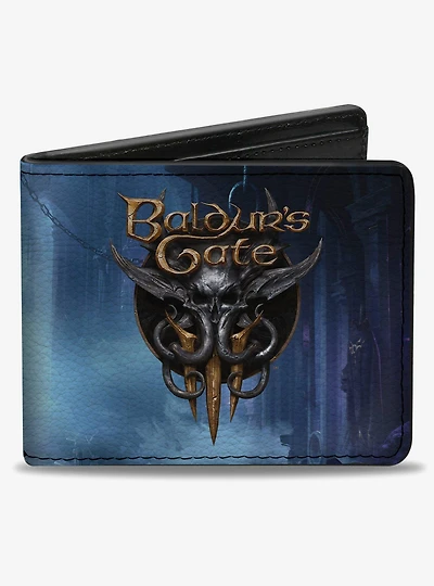 Baldur's Gate III Baldurs Gate III Shadowheart Astral Prism Pose Scene and Logo Bifold Wallet