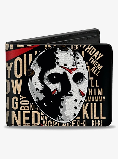 Friday the 13th Vintage Jason Mask Poster Bifold Wallet